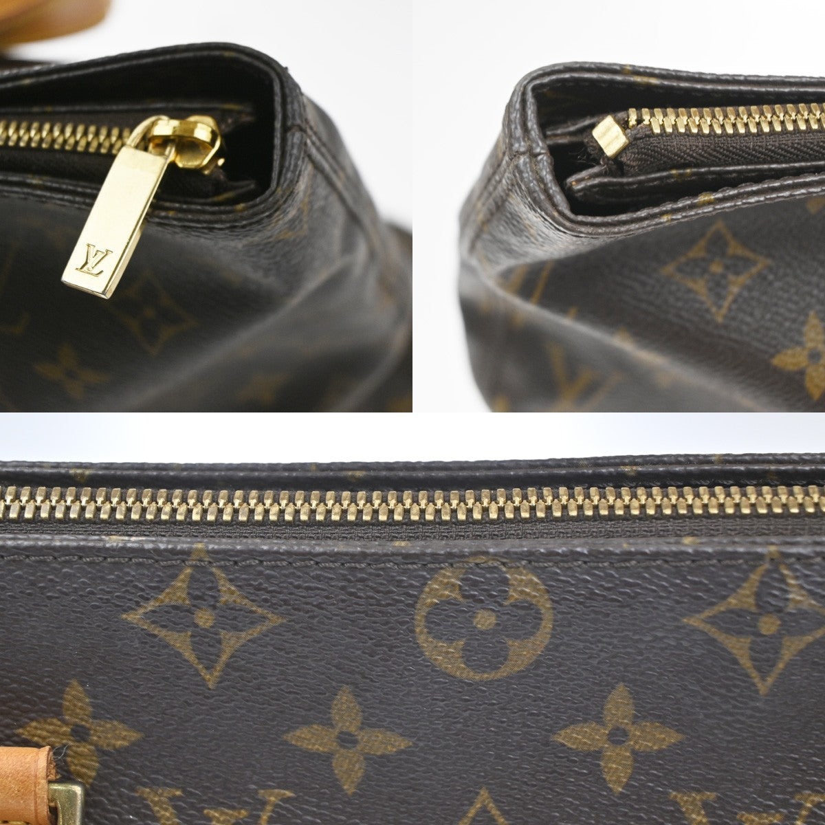 LOUIS VUITTON Cabas Mezzo Shoulder Bag Monogram Leather Brown M51151 77CA804