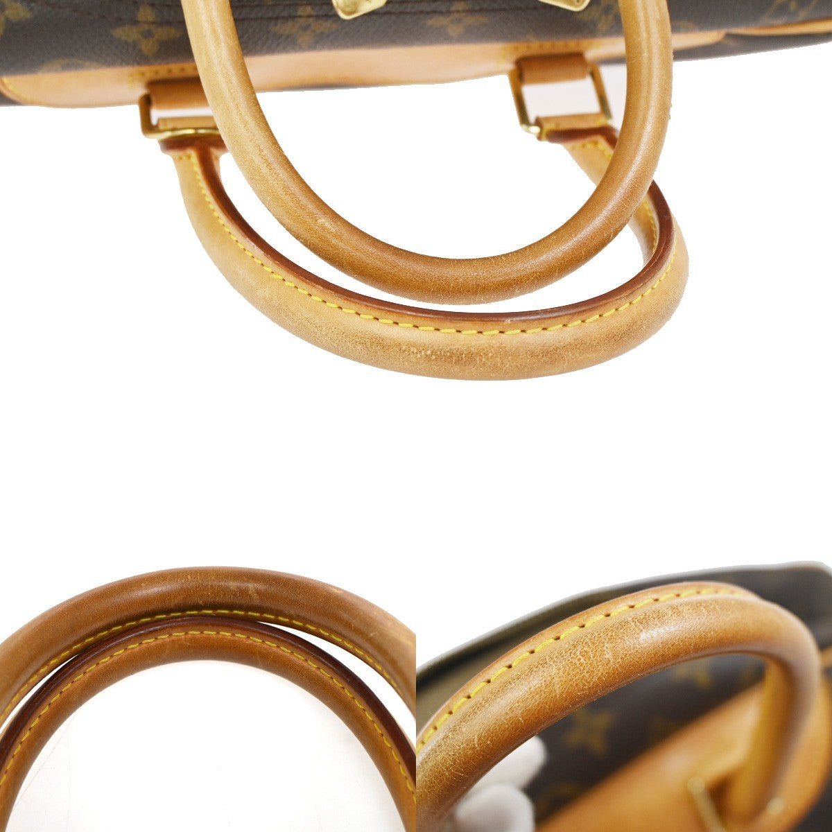 LOUIS VUITTON LV Logo Deauville Hand Bag Monogram Leather Brown M47270 73KC971