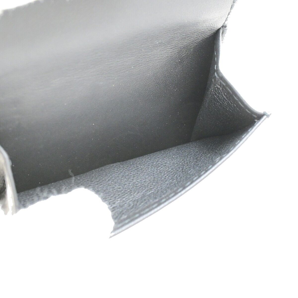 BOTTEGA VENETA INTRECCIATO Trifold Wallet Purse Leather Black Italy 31FB313