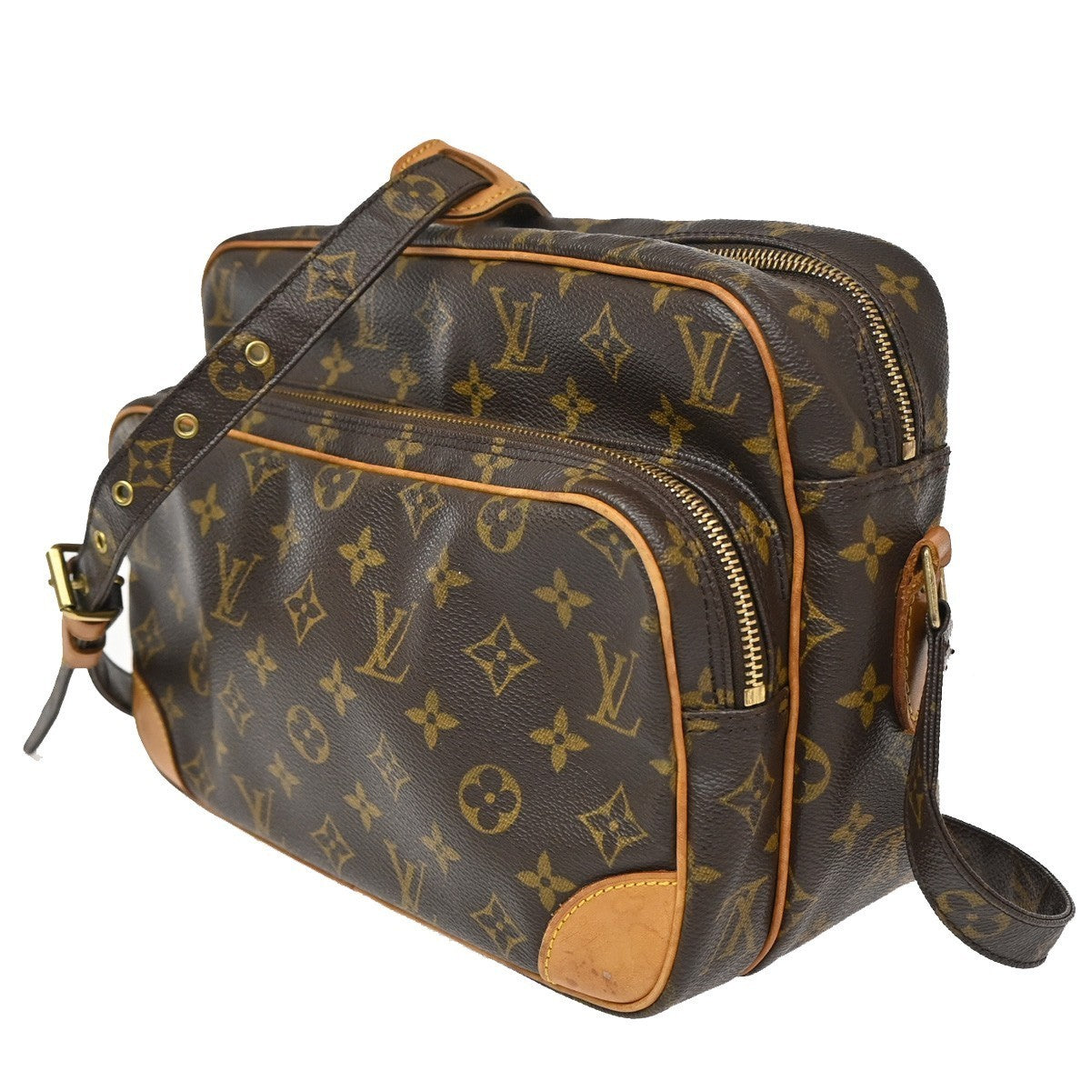 LOUIS VUITTON Nile Crossbody Shoulder Bag Monogram Leather Brown M45244 72CA561