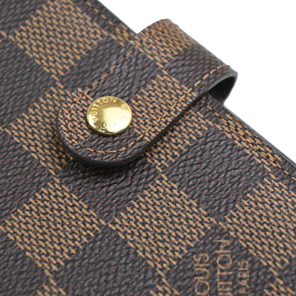 LOUIS VUITTON Agenda PM Cover Damier Ebene Leather Brown Spain R20700 62MA603