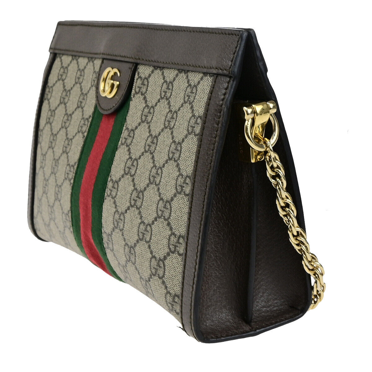 GUCCI Ophidia GG Small 2Way Chain Shoulder Bag Supreme Leather Brown 22YG619