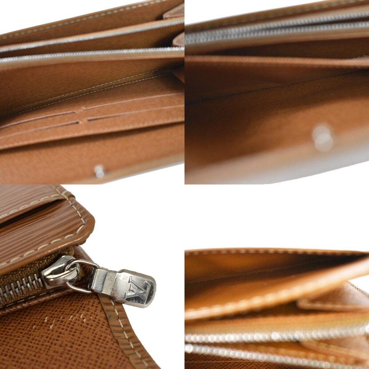 LOUIS VUITTON Porte Monnaie Credit Bifold Wallet Epi Brown France M6359I 05JH674