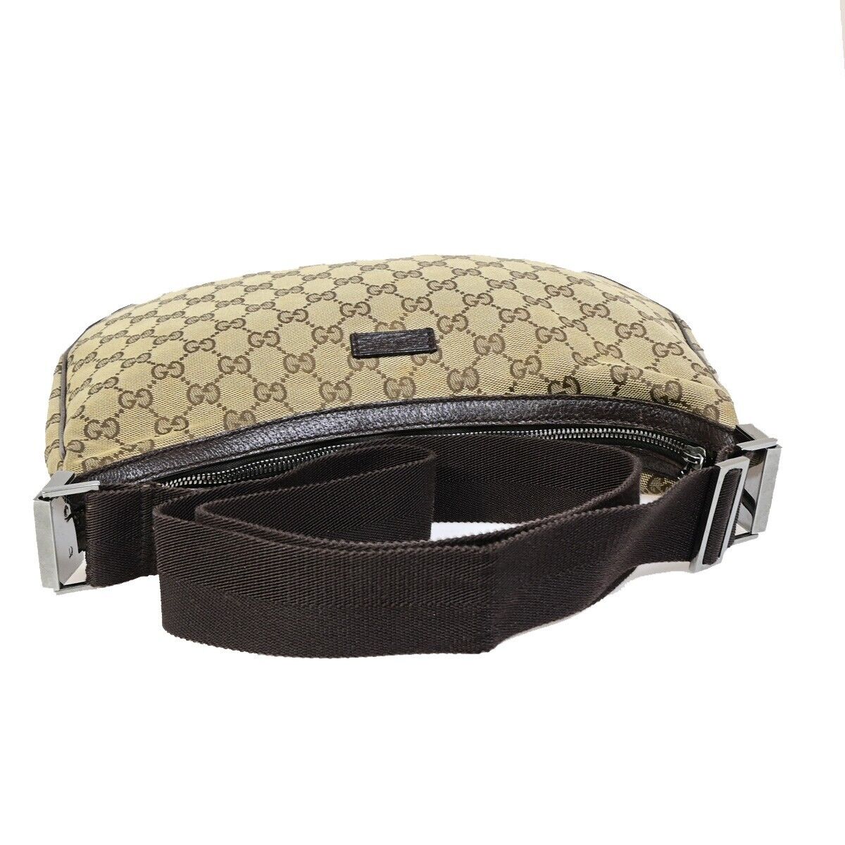GUCCI GG Pattern Shoulder Bag Canvas Leather Brown SHW Made in  Italy 61EB656