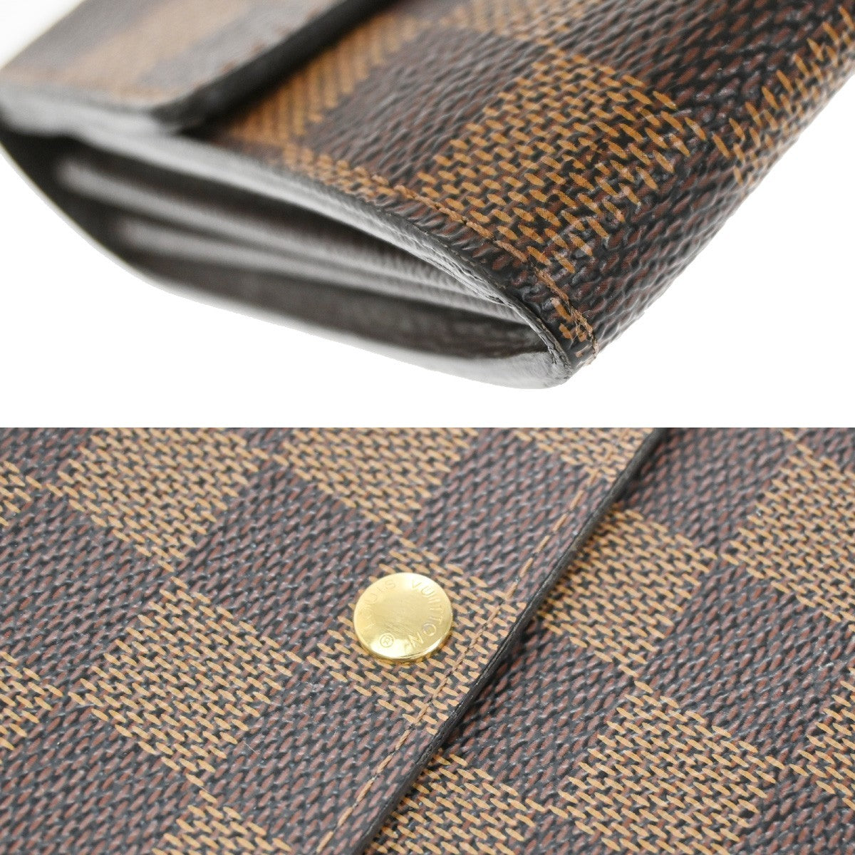 LOUIS VUITTON 3 Set Wallet Agenda Monogram Damier Ebene Epi Brown Red 64EF837