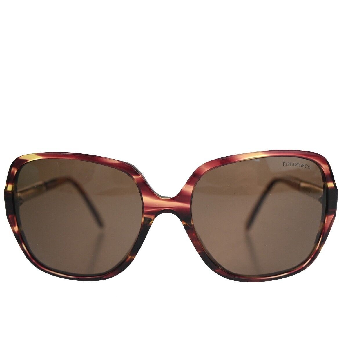 TIFFANY & CO. Logos Sunglasses Eye Were Plastic Brown TF4072-B-A Italy 60RC863