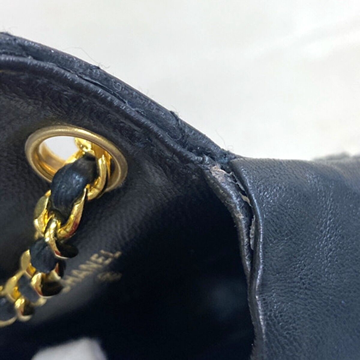 CHANEL CC Mini Matelasse Bag Charm Chain Belt Set Leather Black GHW 620RC928