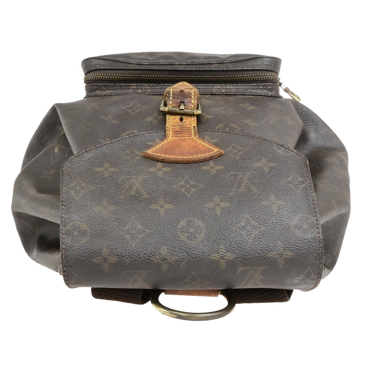 LOUIS VUITTON Montsouris GM Backpack Bag Monogram Leather Brown M51135 33YH110