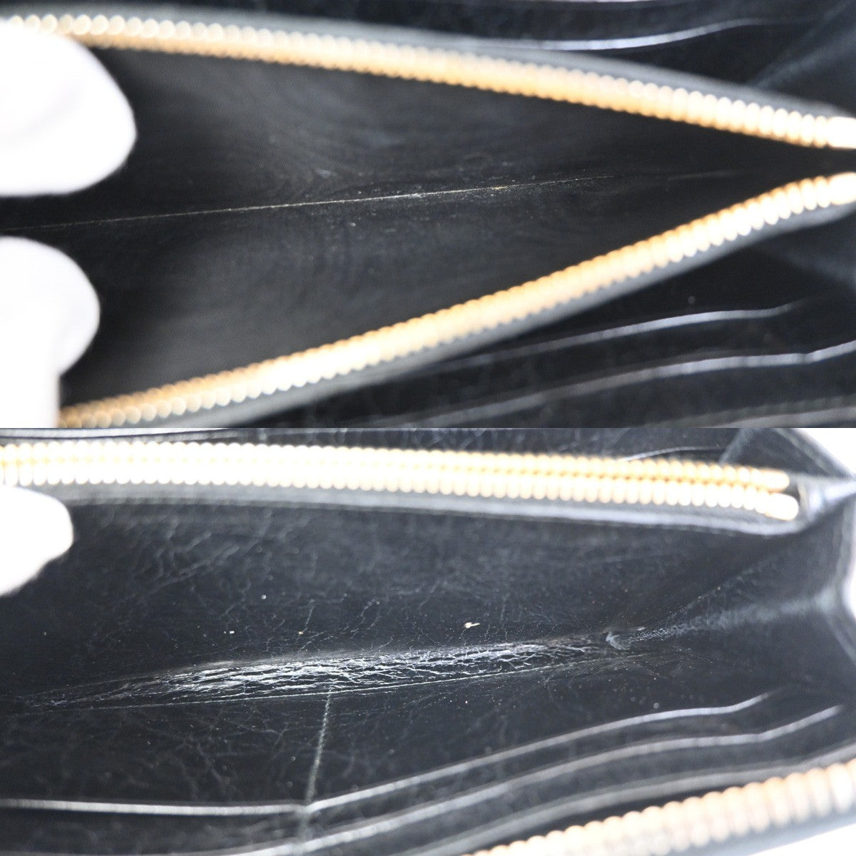 MIU MIU LOGO Matelasse Long Zipper Around Wallet Leather Black GHW 63KD079