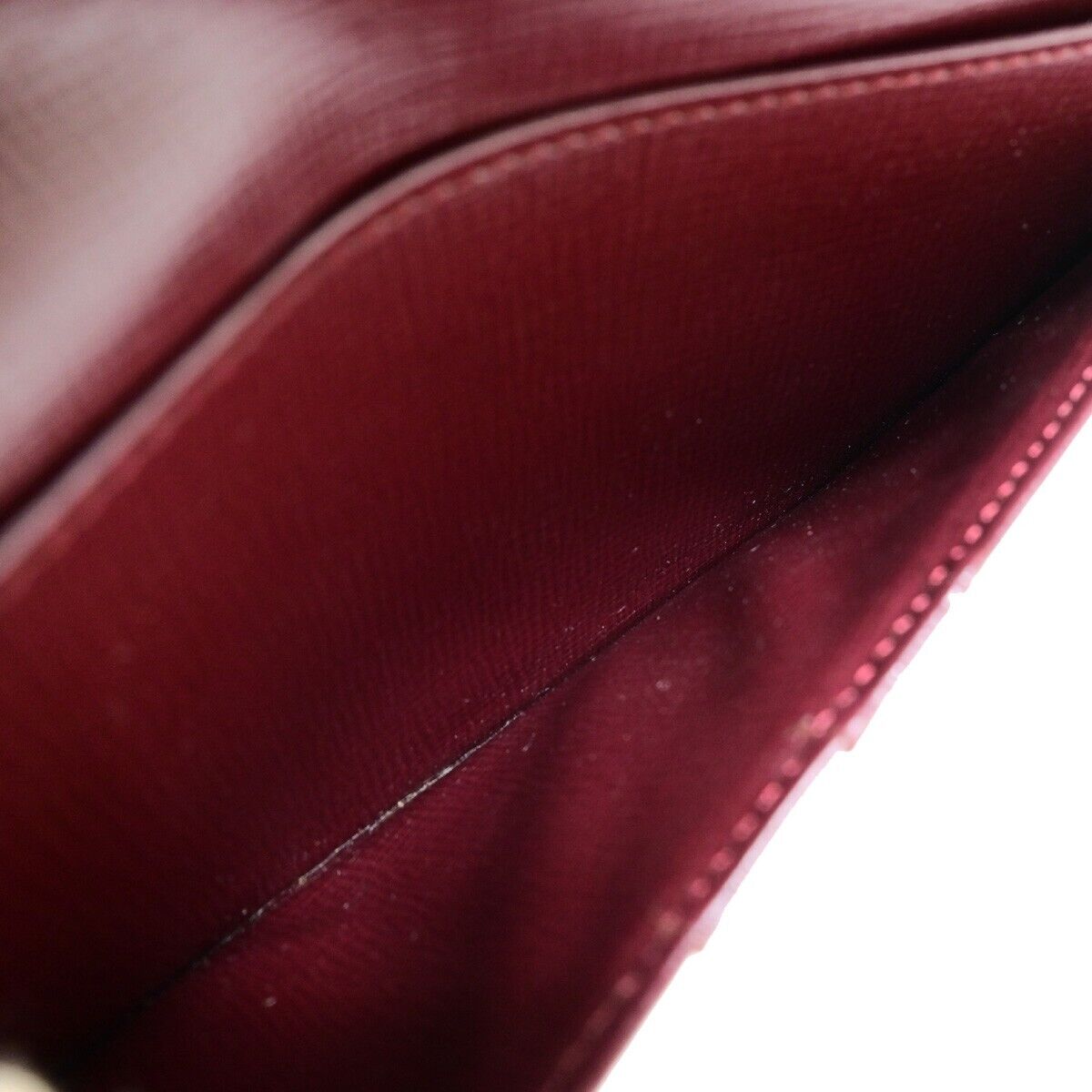 Must De Cartier 2C Logo Vertical Long Bifold Wallet Leather Bordeaux 02EB608