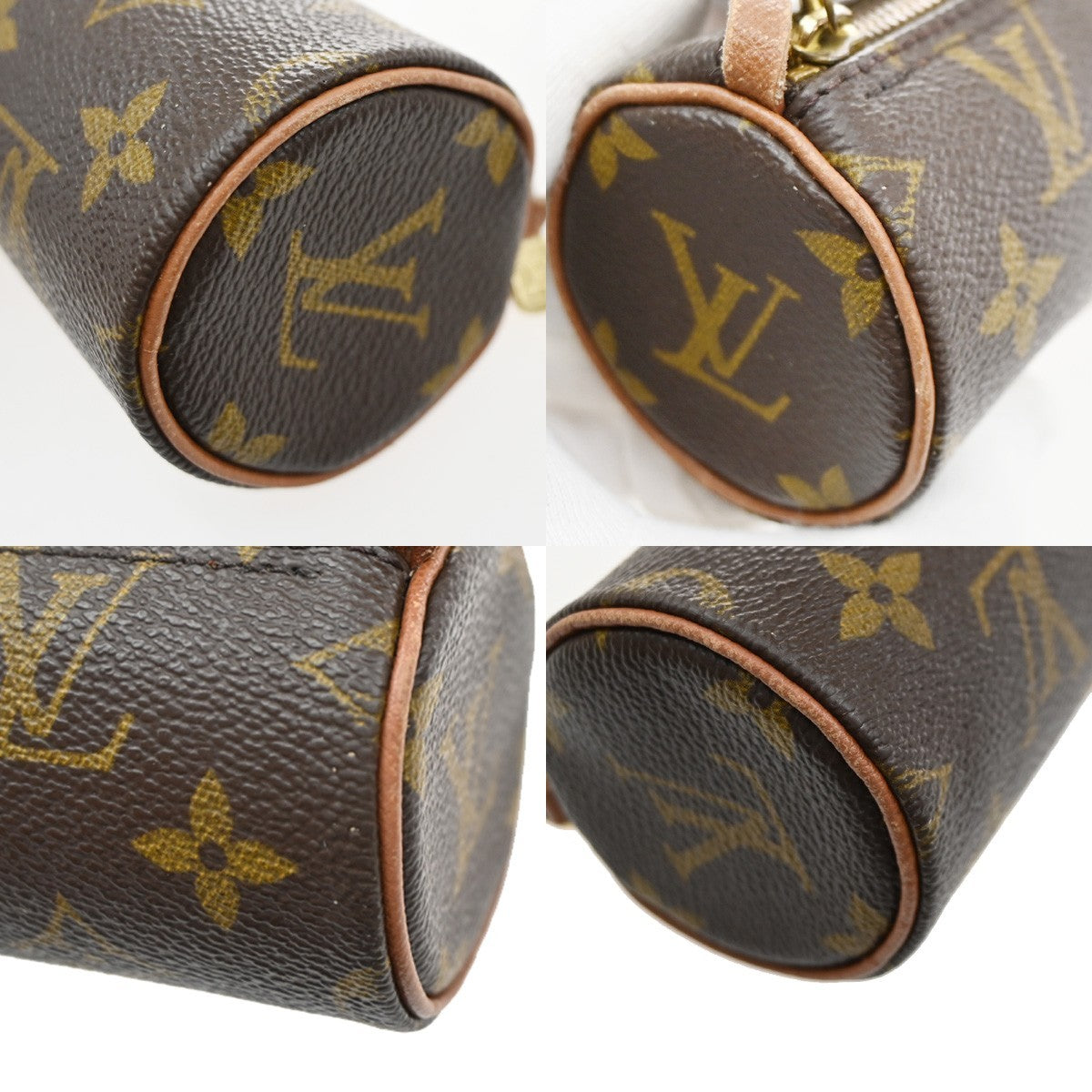 LOUIS VUITTON Mini Papillon Pouch Hand Bag Monogram Brown France 62PA029