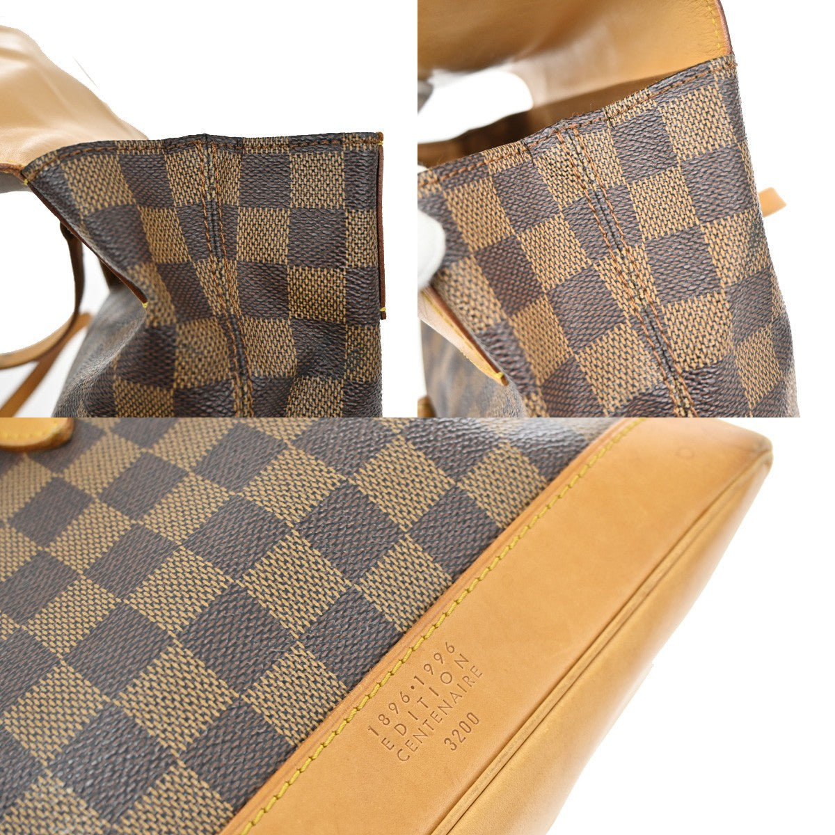 LOUIS VUITTON Logo Arlequin Backpack Bag Damier Ebene Brown N99038 13YH382