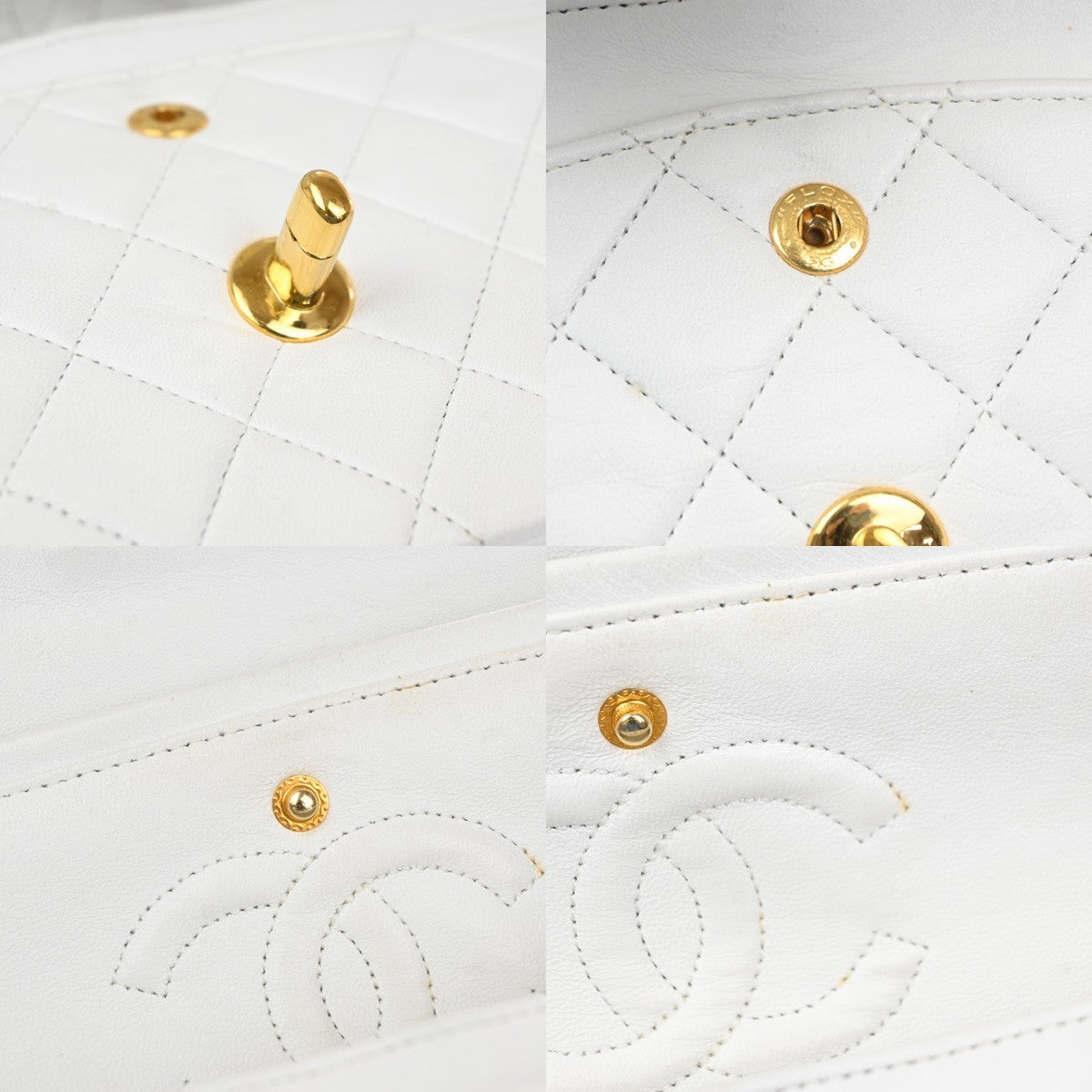 CHANEL CC Matelasse 23 Double Flap Chain Shoulder Bag Leather WE VTG 321RL994
