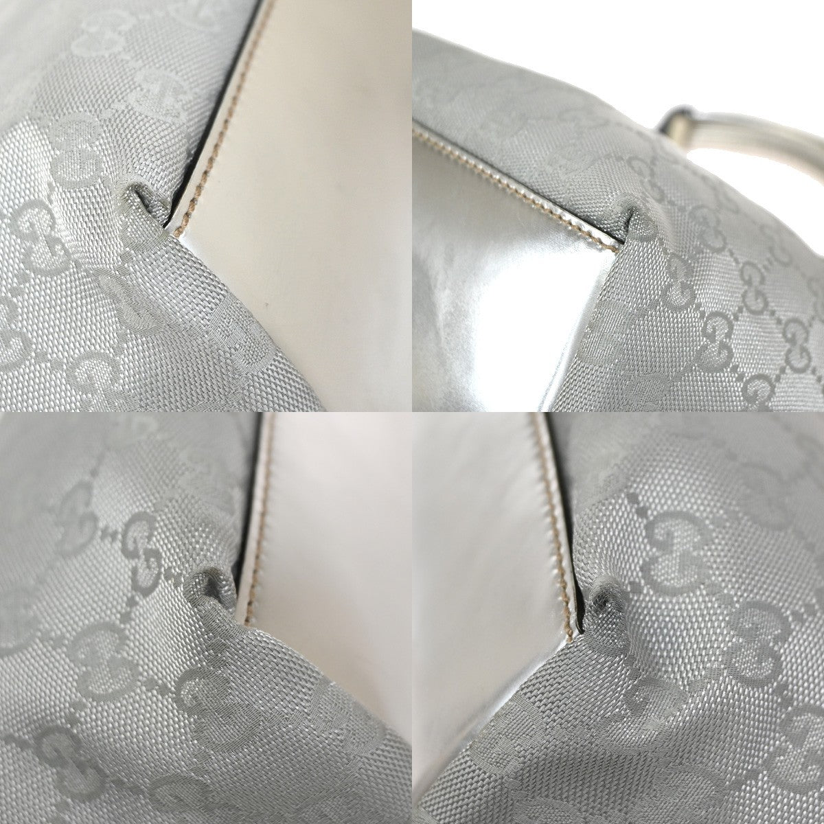 GUCCI Sherry GG Pattern Shoulder Hand Bag Canvas Patent Leather SR SHW 38YH961