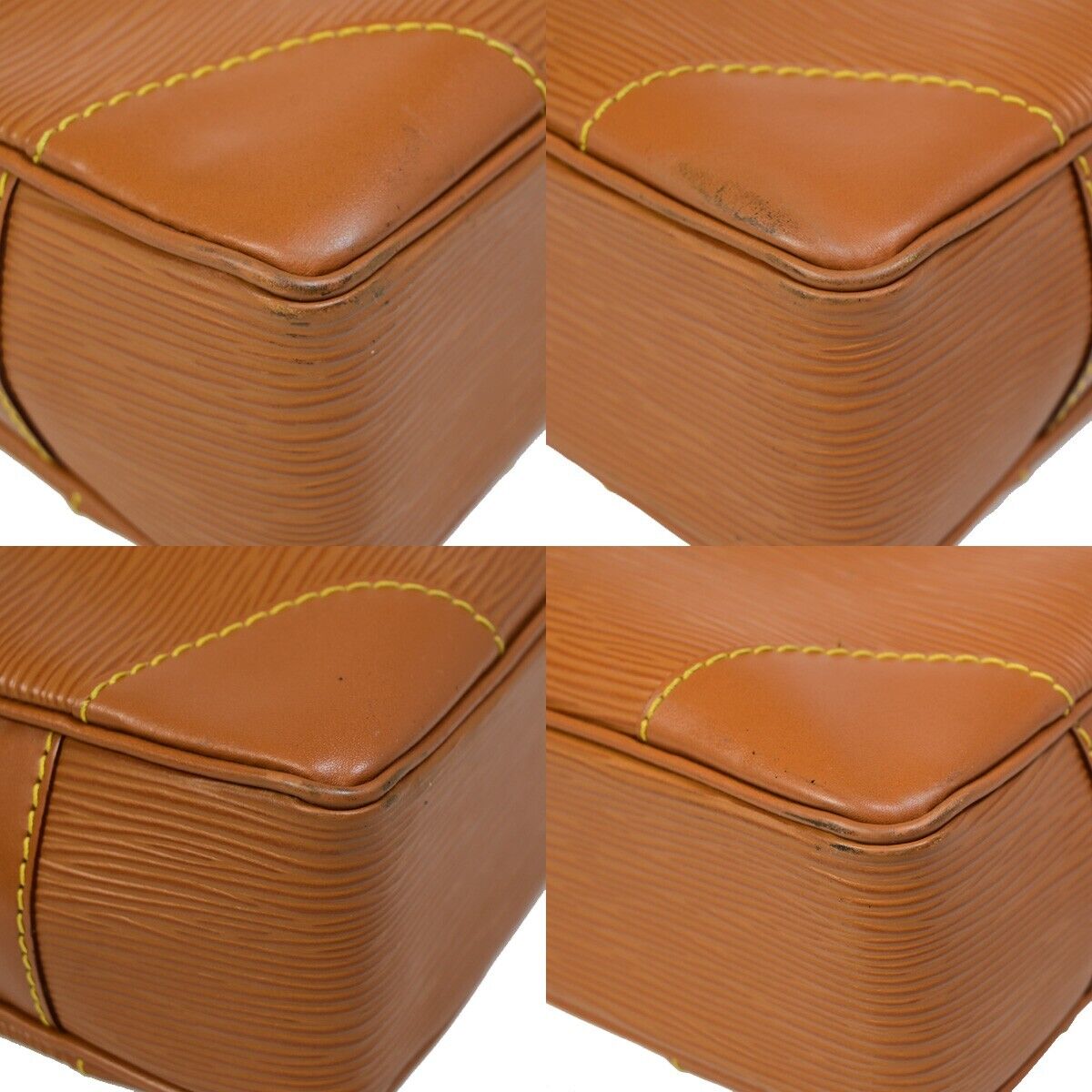 LOUIS VUITTON Porte Documents Voyage Briefcase Hand Bag Epi Gold M59098 82EB589