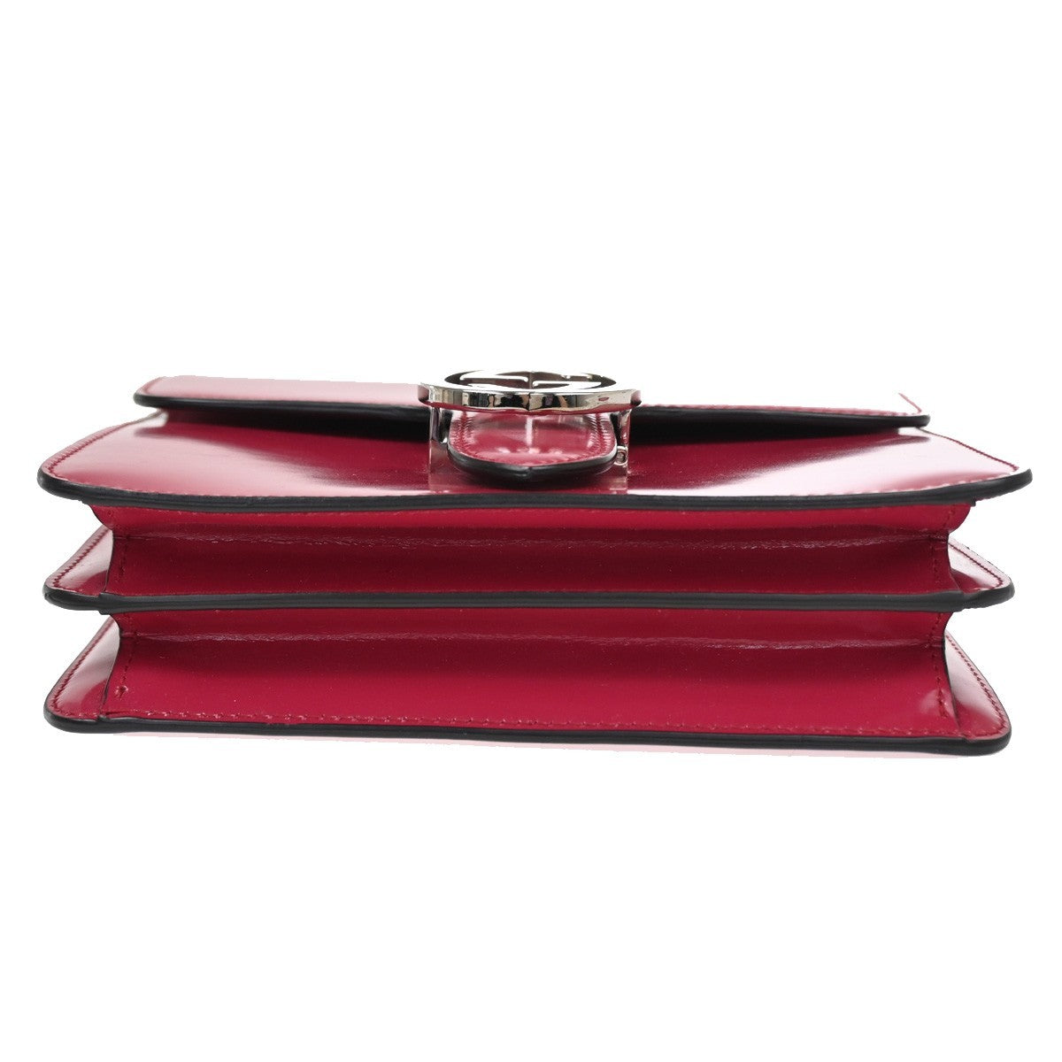 GUCCI Interlocking G Mini Chain Shoulder Bag patent Leather Pink SHW 71TA665