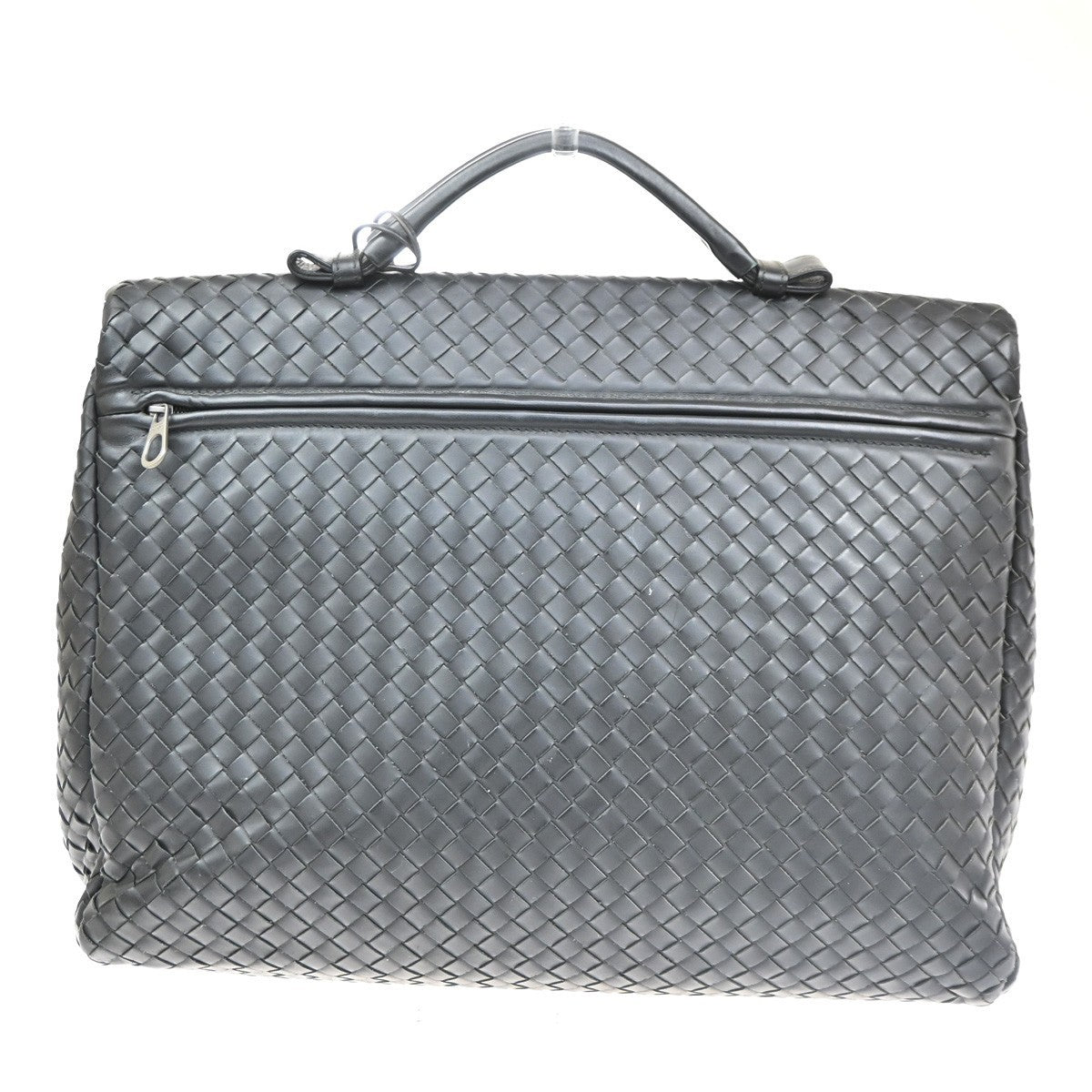 BOTTEGA VENETA Logo Intrecciato Briefcase Hand Bag Leather BK Italy SHW 79TA708