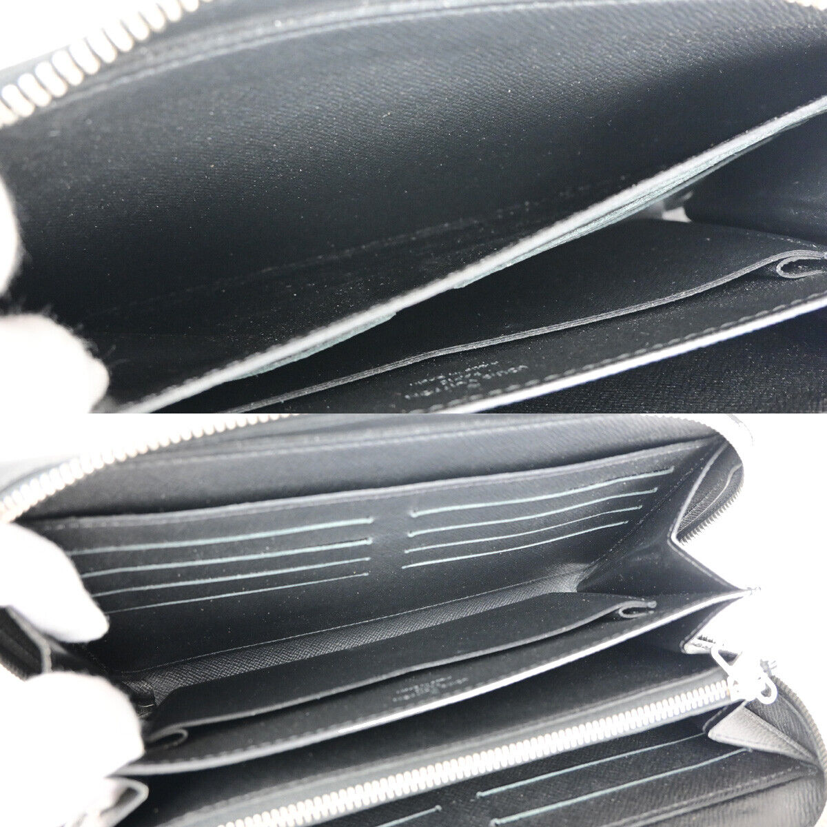 LOUIS VUITTON Zippy XL Long Wallet Travel Case Damier Graphite BK N41503 96YE848