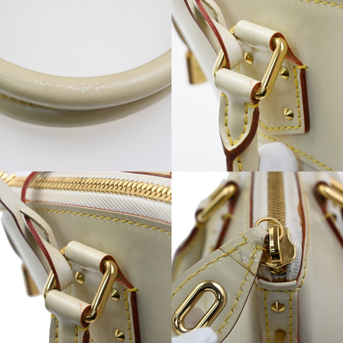 LOUIS VUITTON Lockit PM Hand Bag Suhali Leather White Padlock M91887 73MA688