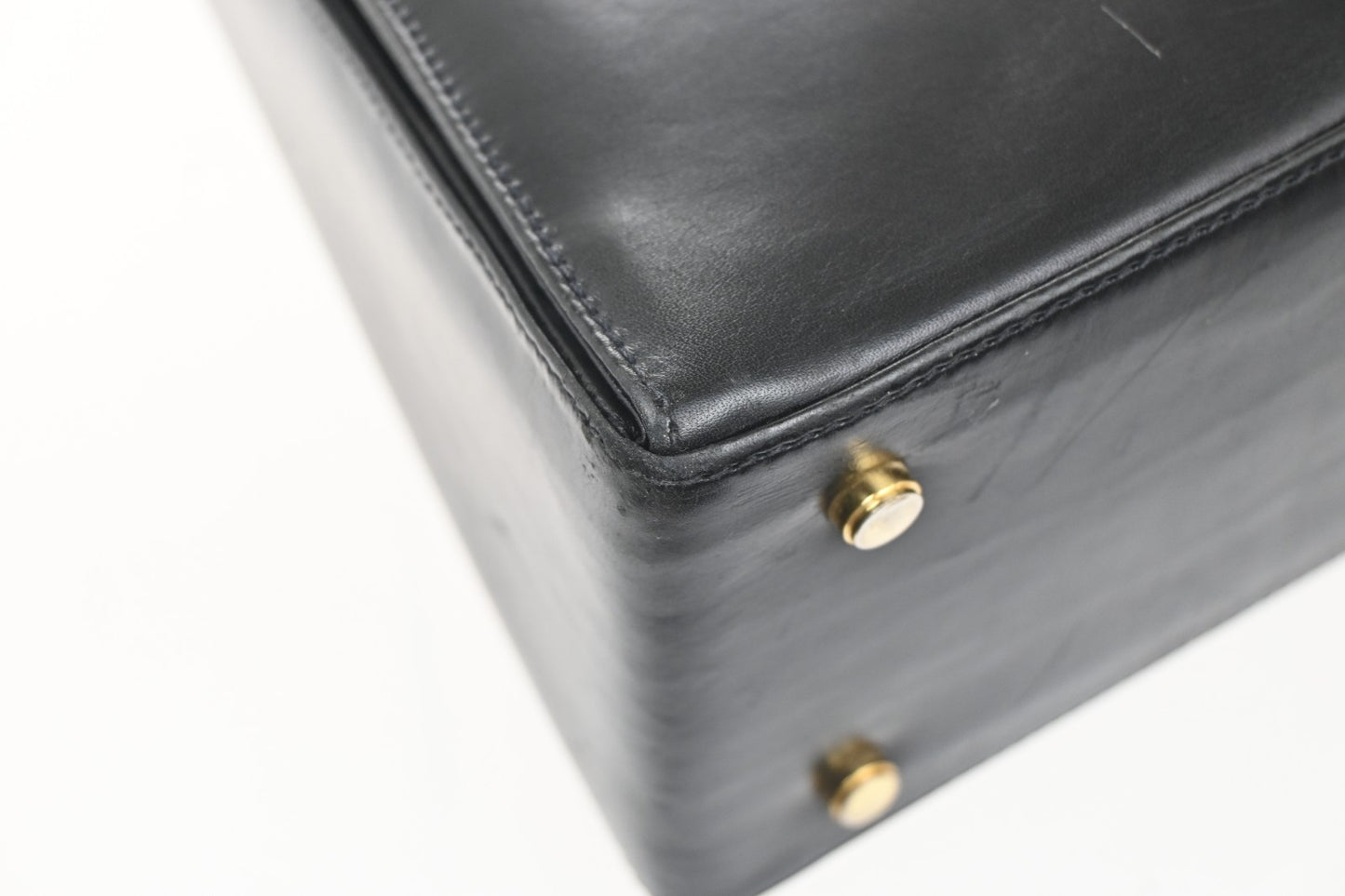 SALVATORE FERRAGAMO Gancini Hand Bag Leather Black GHW 38ZA214