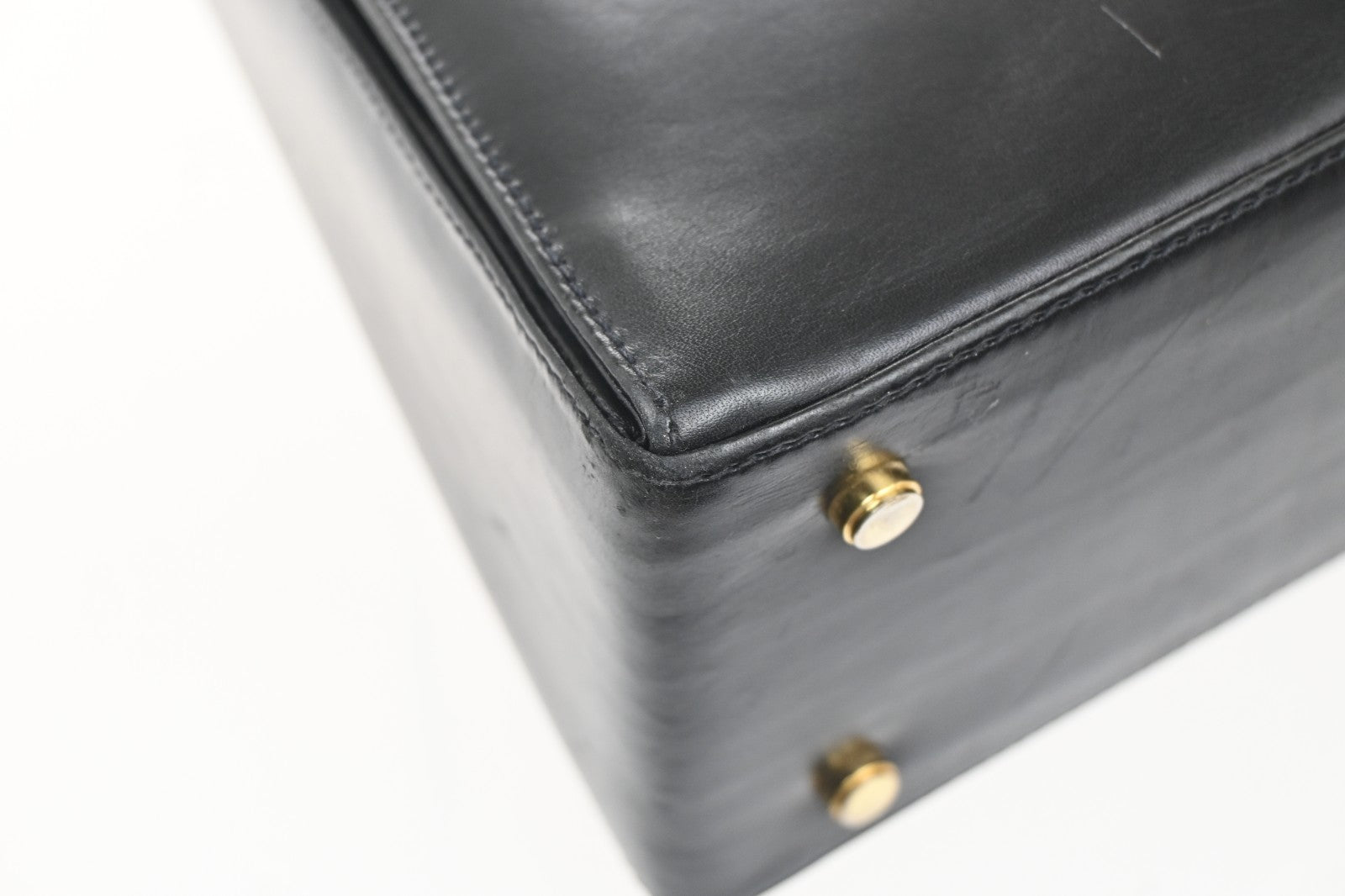 SALVATORE FERRAGAMO Gancini Hand Bag Leather Black GHW 38ZA214