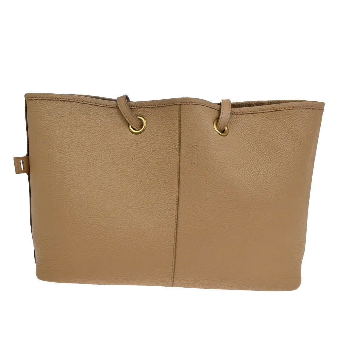 YVES SAINT LAURENT Neo Reversible Shoulder Bag Leather Beige Black 82EE333