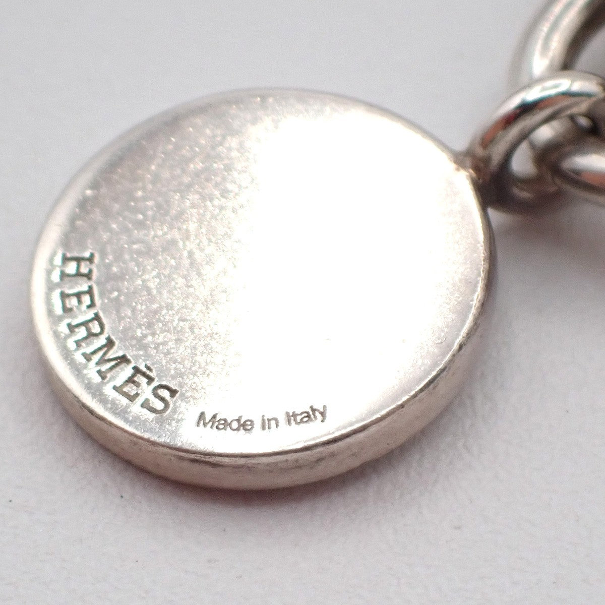 HERMES Amulettes Ex-Libris Pendant Necklace Sellier Silver 925 Italy 77LC635