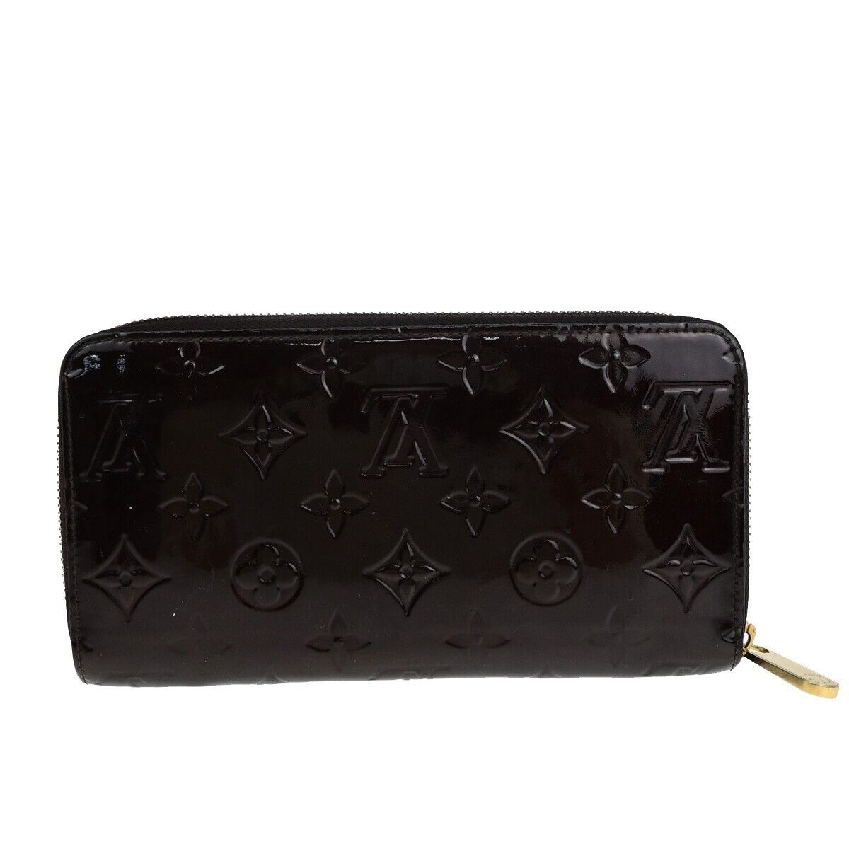 LOUIS VUITTON Zippy Long Wallet Monogram Vernis Leather Amarante M93522 36EB377