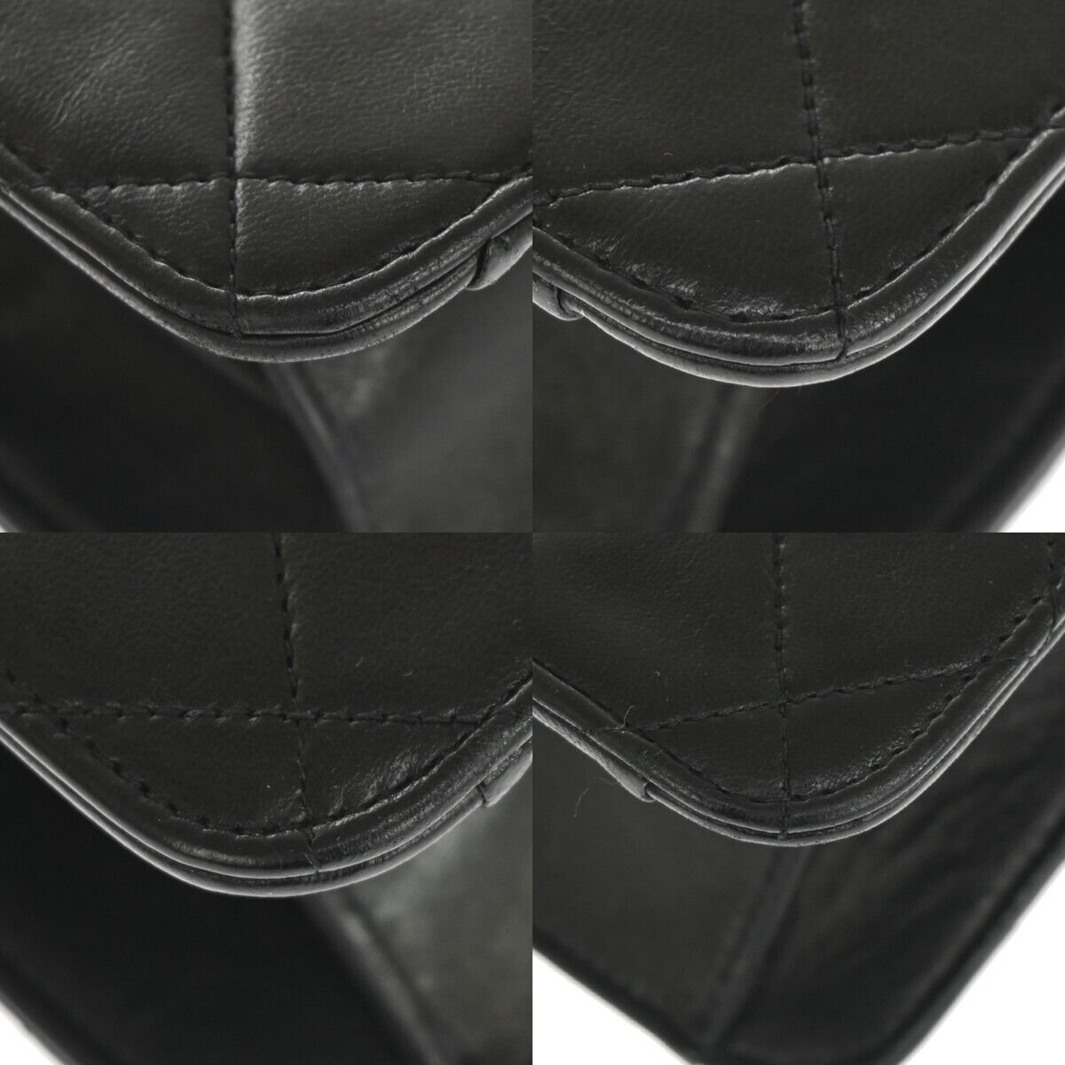 CHANEL CC Matelasse 25 Chain Shoulder Bag Leather Black GHW Vintage 813RH995