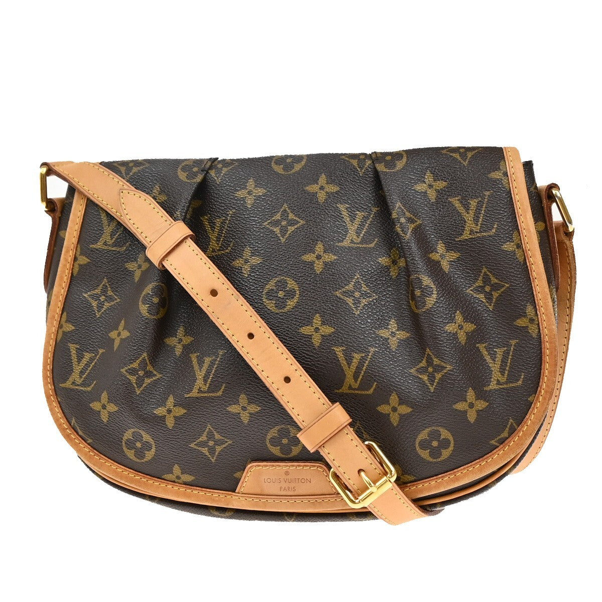 LOUIS VUITTON Menilmontant PM Shoulder Bag Monogram Leather BN M40474 50EE215