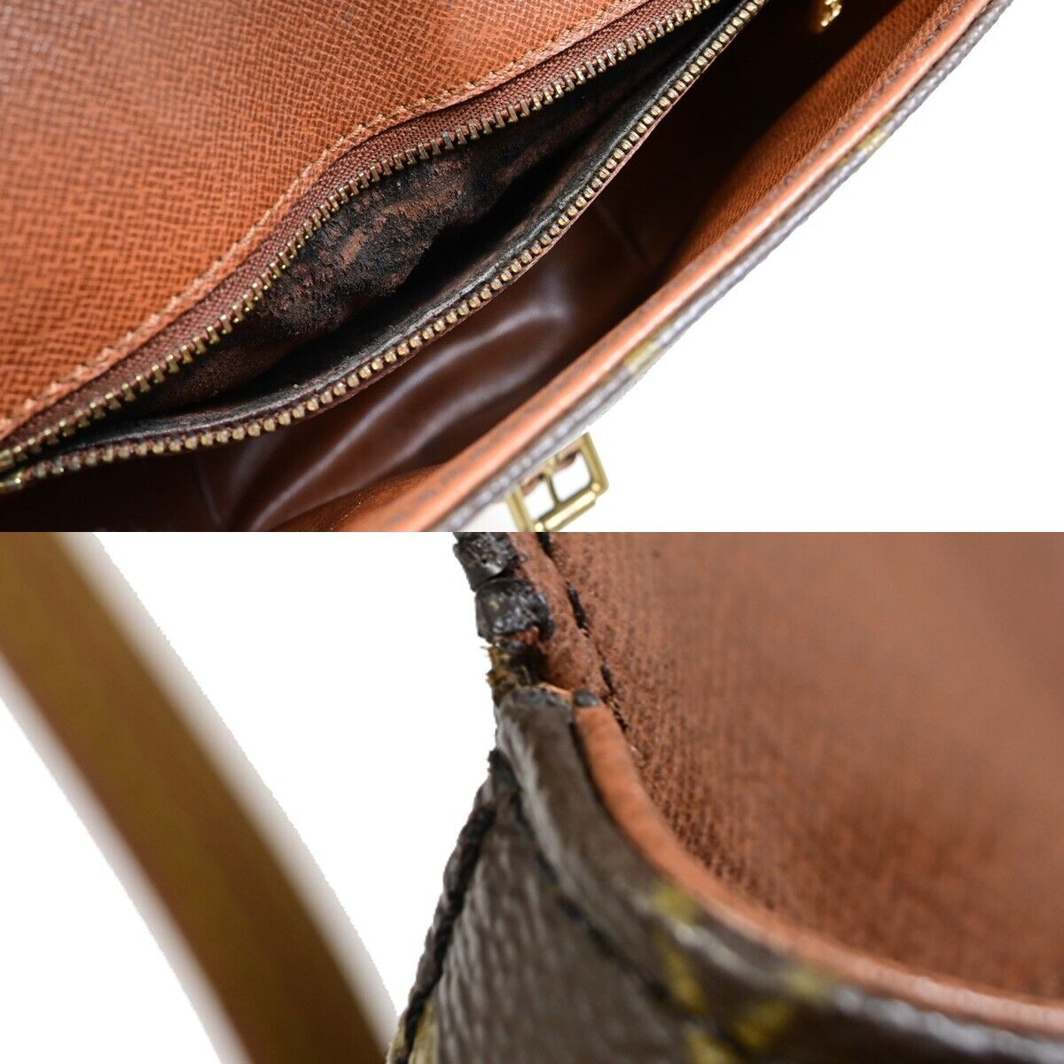 LOUIS VUITTONI Chantilly MM Shoulder Bag Monogram Leather Brown M51233 32FA606