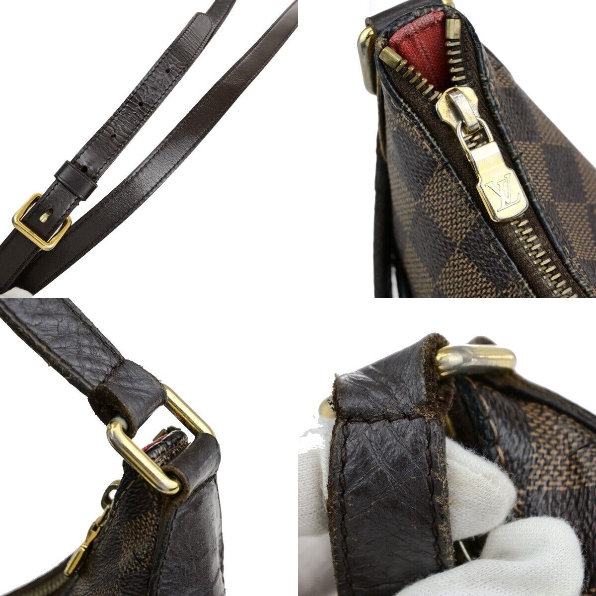 LOUIS VUITTON Bloomsbury PM Shoulder Bag Damier Leather Brown N42251 82EC347