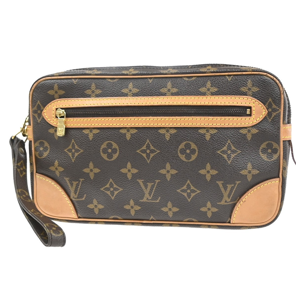 LOUIS VUITTON Marly Dragonne GM Clutch Hand Bag Monogram Brown M51825 33MA520