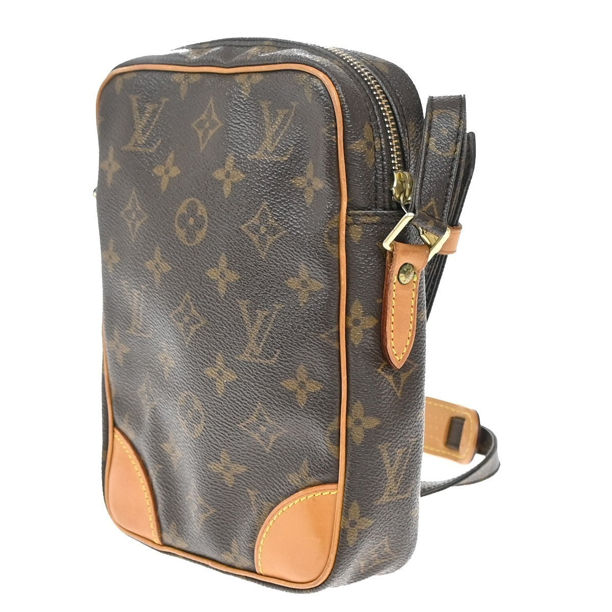 LOUIS VUITTON Danube Shoulder Bag Monogram Leather Brown France M45266 73KP006