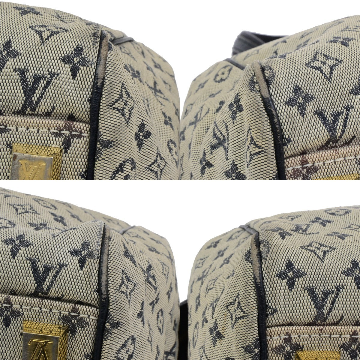 LOUIS VUITTON Josephine PM Hand Bag Monogram Mini Canvas Blue M92049 67YH046