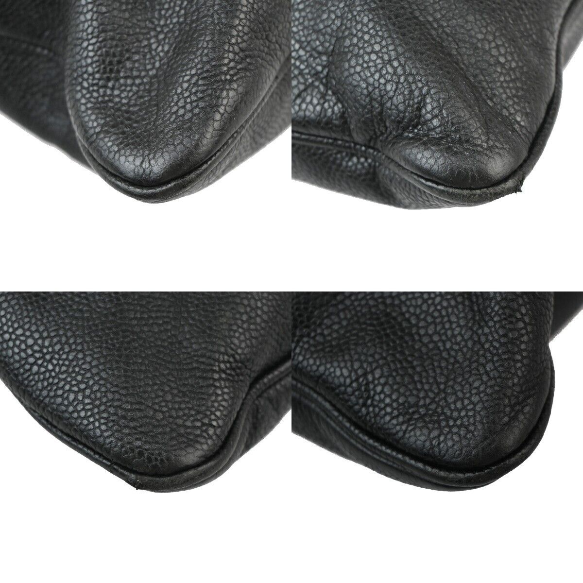 CHANEL CC Logo Chain Shoulder Tote Bag Caviar  Leather Black GHW Italy 683RJ715