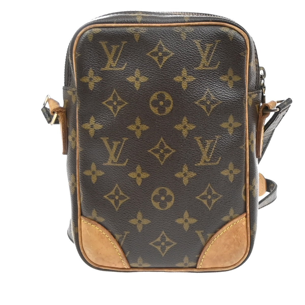 LOUIS VUITTON Danube Shoulder Bag Monogram Leather Brown France M45266 69SA146