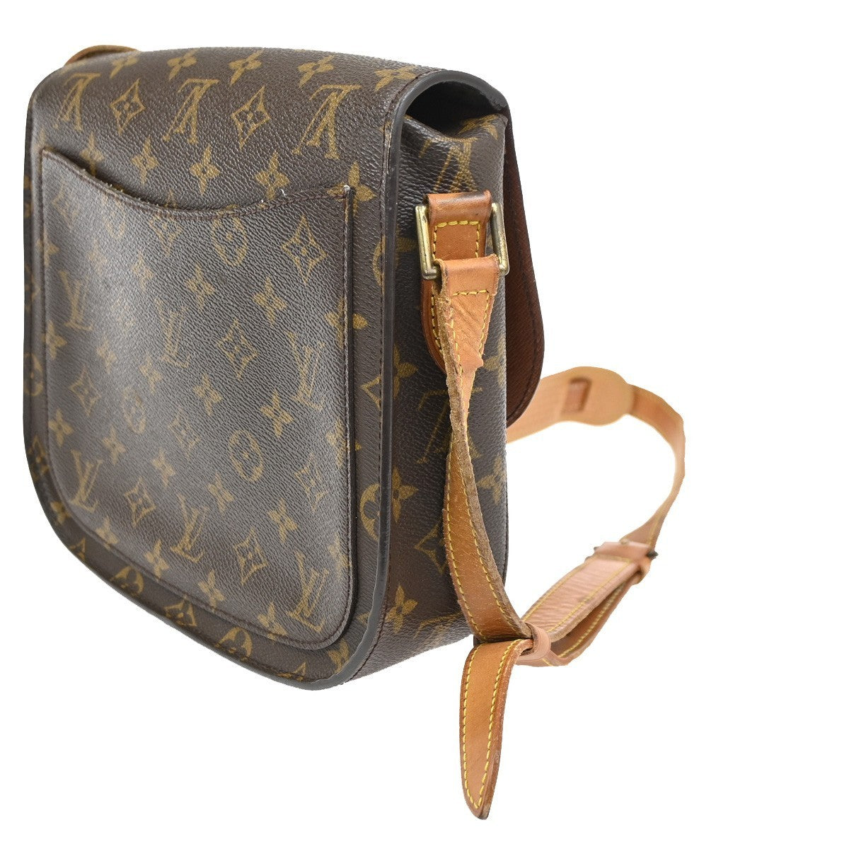 LOUIS VUITTON Saint Cloud GM Shoulder Bag Monogram Leather Brown M51242 80CA689