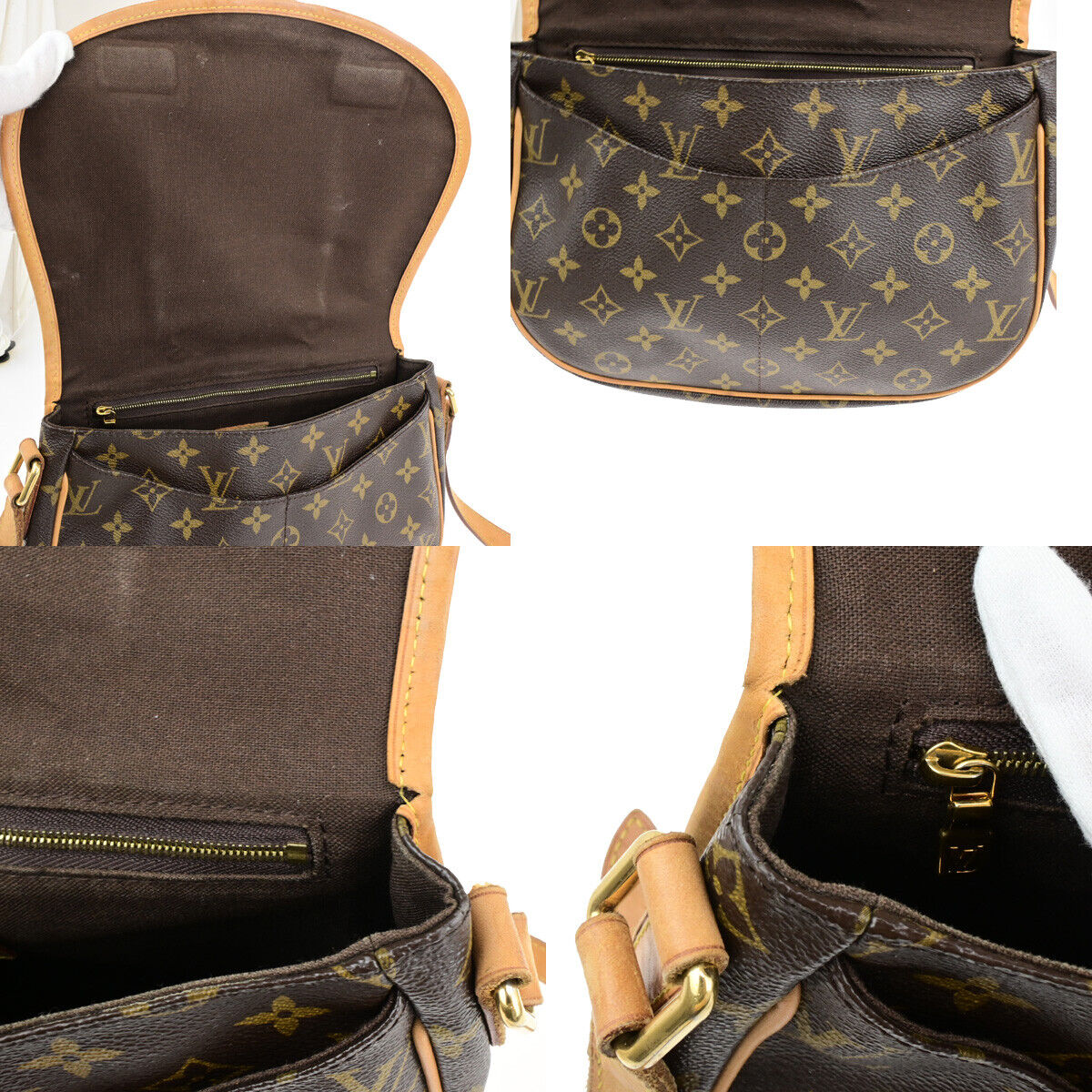 LOUIS VUITTON Menilmontant PM Shoulder Bag Monogram Leather BN M40474 98KA504