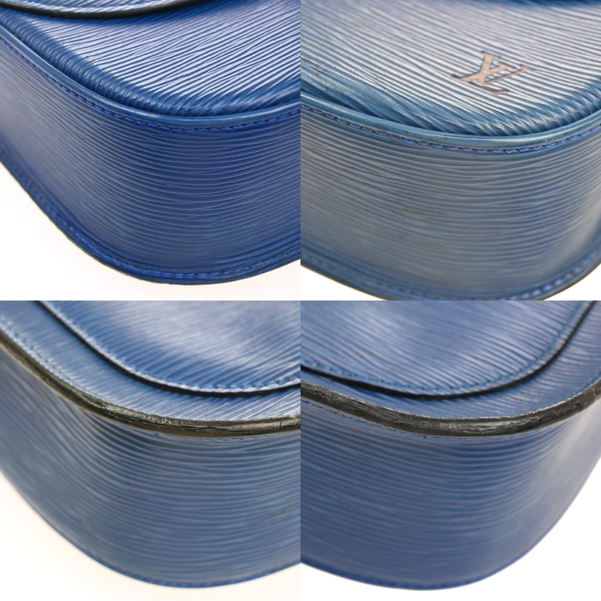LOUIS VUITTON Saint Cloud GM Shoulder Bag Epi Leather Blue M52195 32CA411