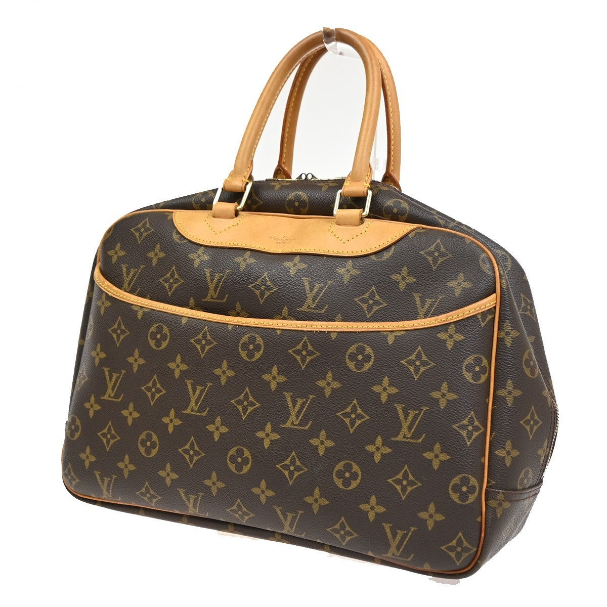 LOUIS VUITTON LV Logo Deauville Hand Bag Monogram Leather Brown M47270 84SA048