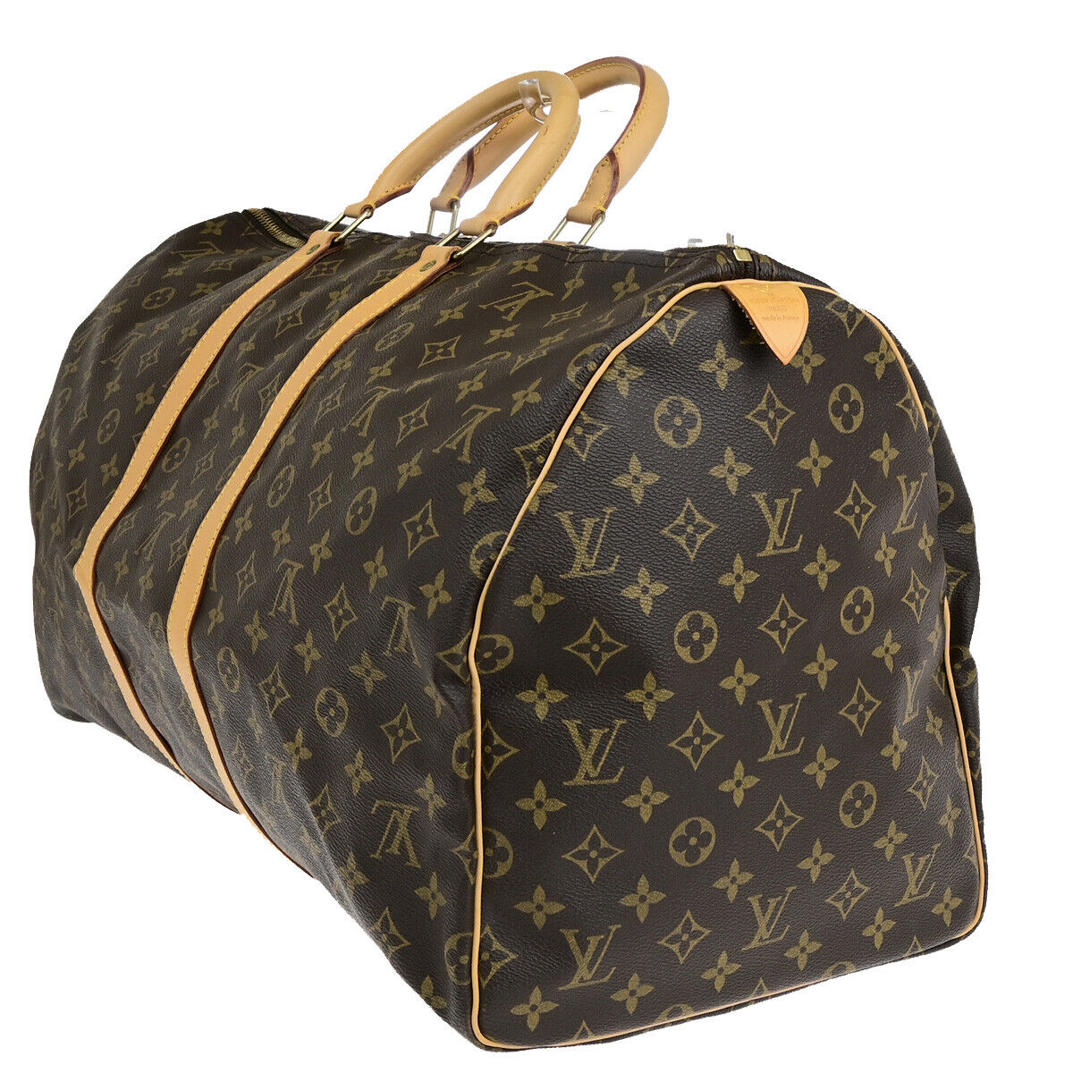 LOUIS VUITTON Keepall 55 Travel Hand Bag Monogram Leather Brown M41424 26YF058