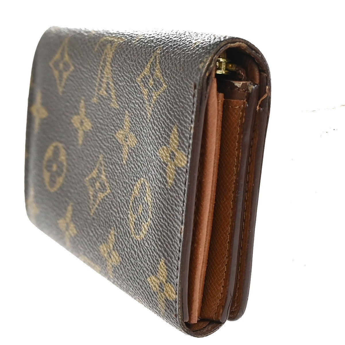 LOUIS VUITTON Porte Monnaie Billets Tresor Wallet Monogram Brown M61730 07KC258