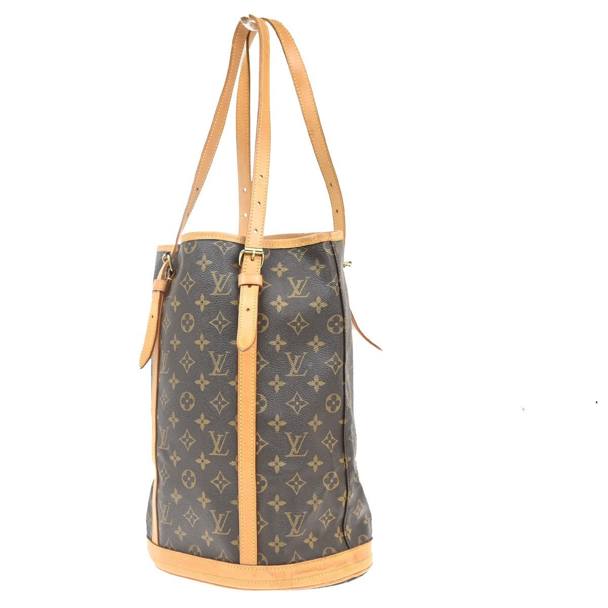 LOUIS VUITTON BUCKET GM Shoulder Tote Bag Monogram Leather Brown M42236 32KC702