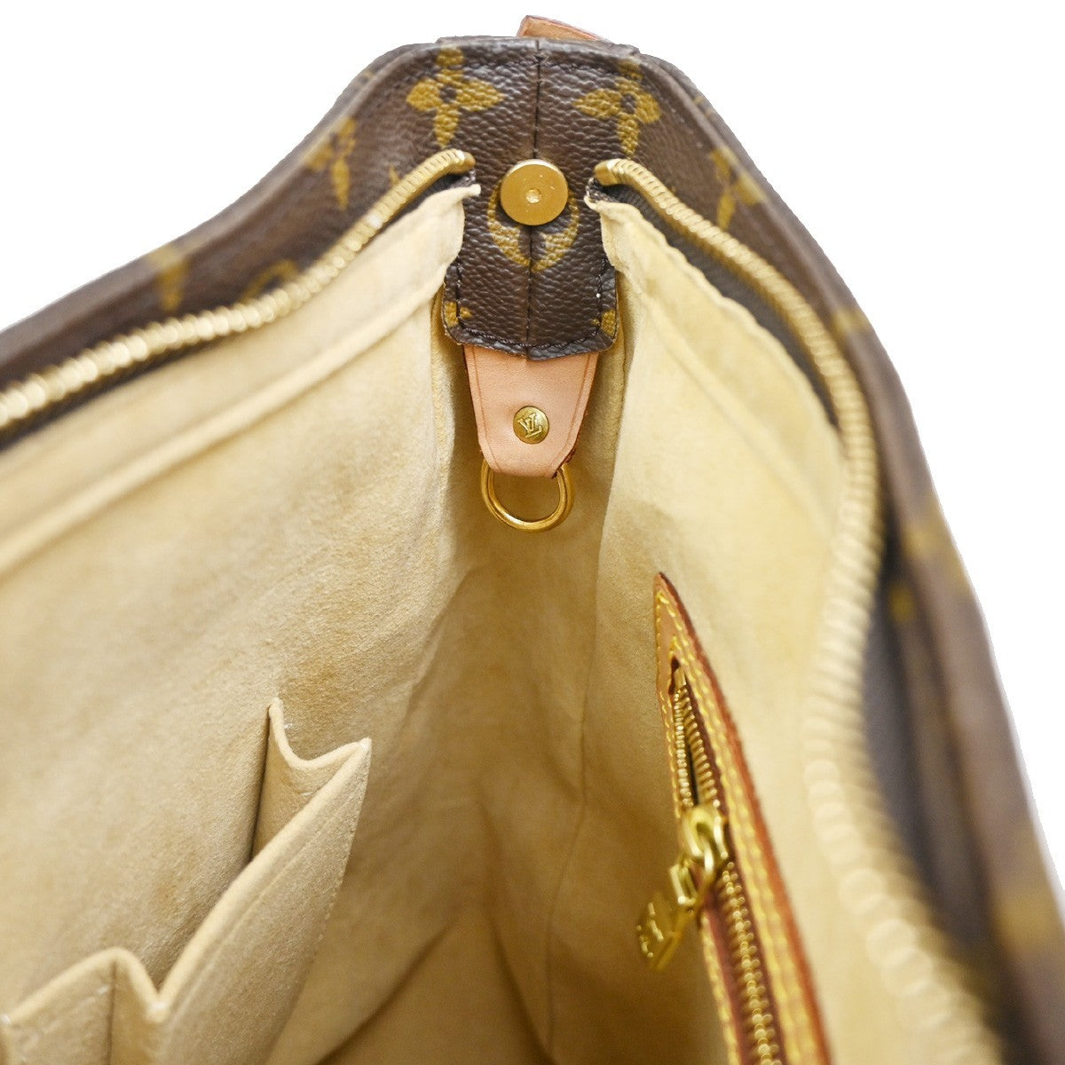 LOUIS VUITTON Logo Looping GM Shoulder Bag Monogram Leather Brown M51145 72CA723
