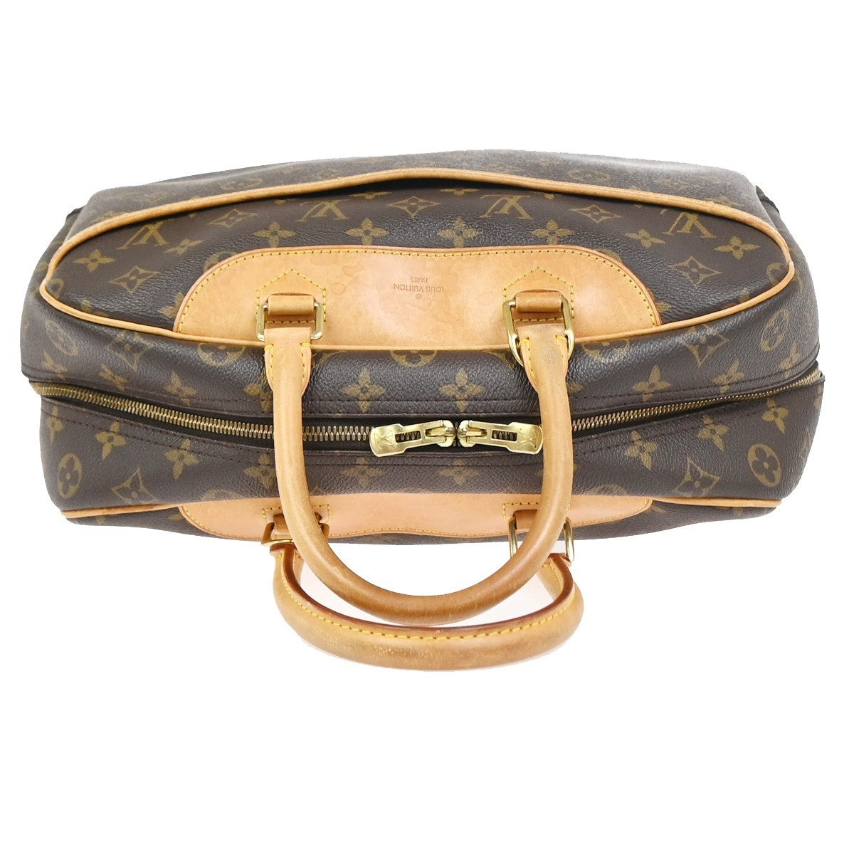 LOUIS VUITTON LV Logo Deauville Hand Bag Monogram Leather Brown M47270 73KC971