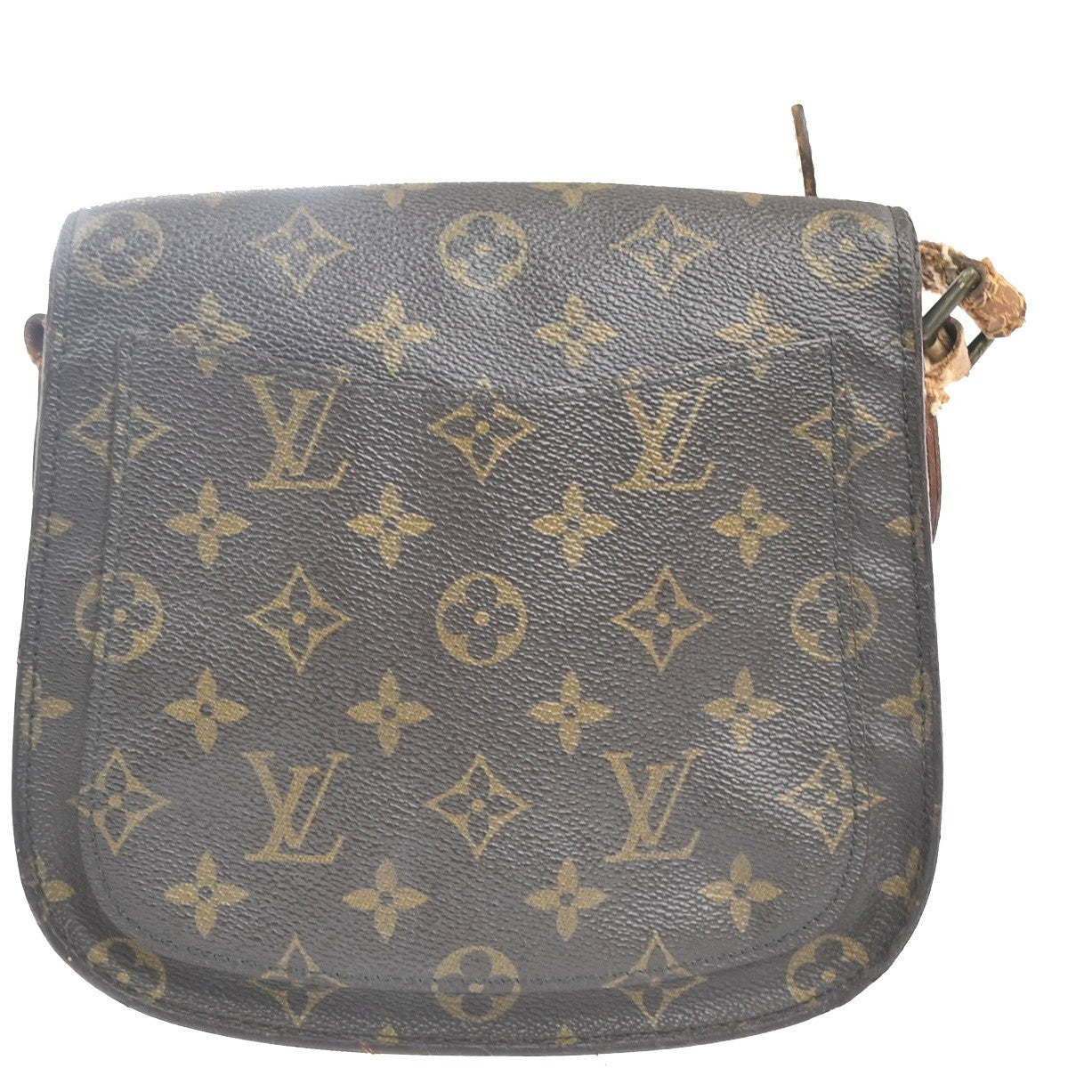 LOUIS VUITTON Saint Cloud MM Shoulder Bag Monogram Leather Brown M51243 60MA420