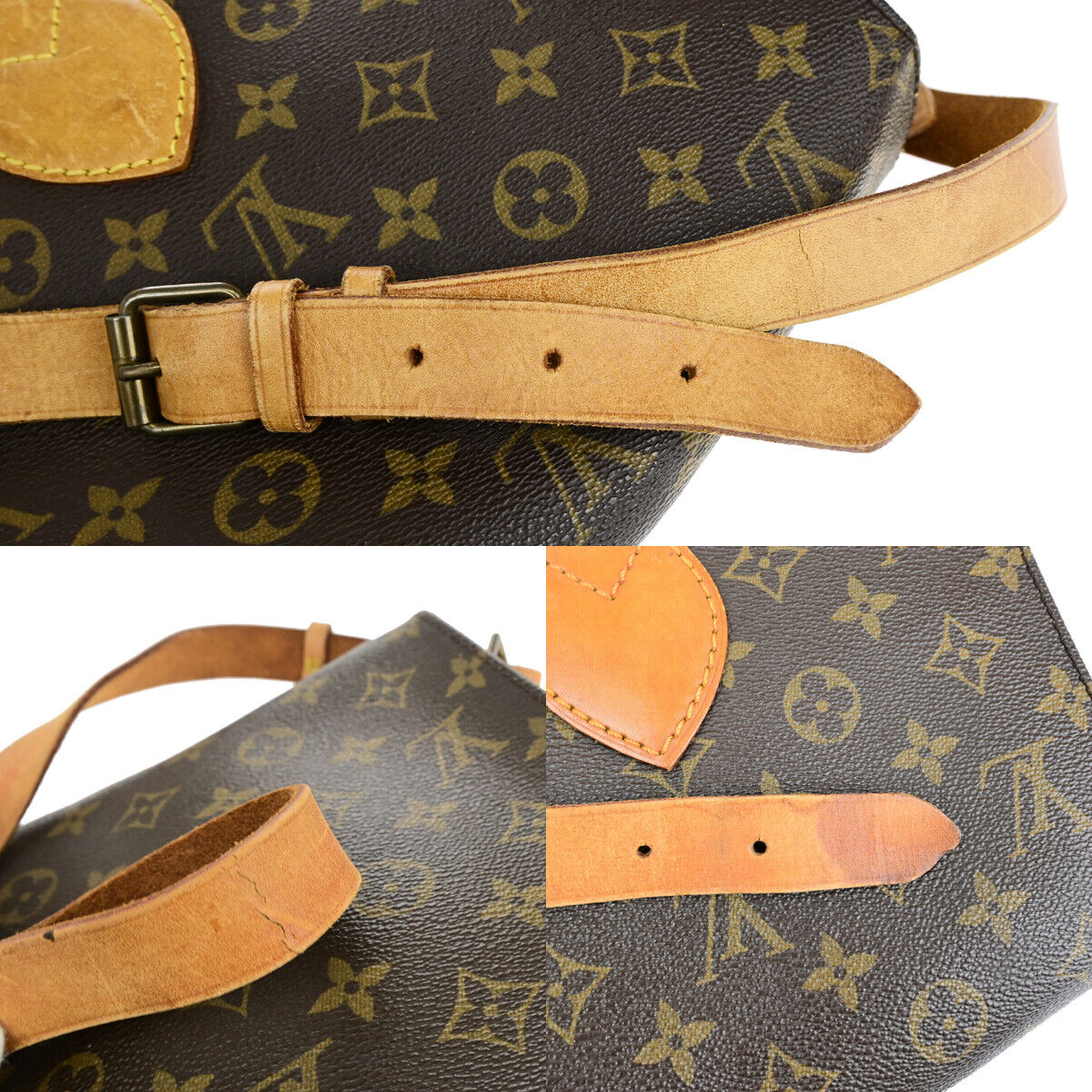 LOUIS VUITTON Cartouchiere MM Shoulder Bag Monogram Leather Brown M51253 32YF045