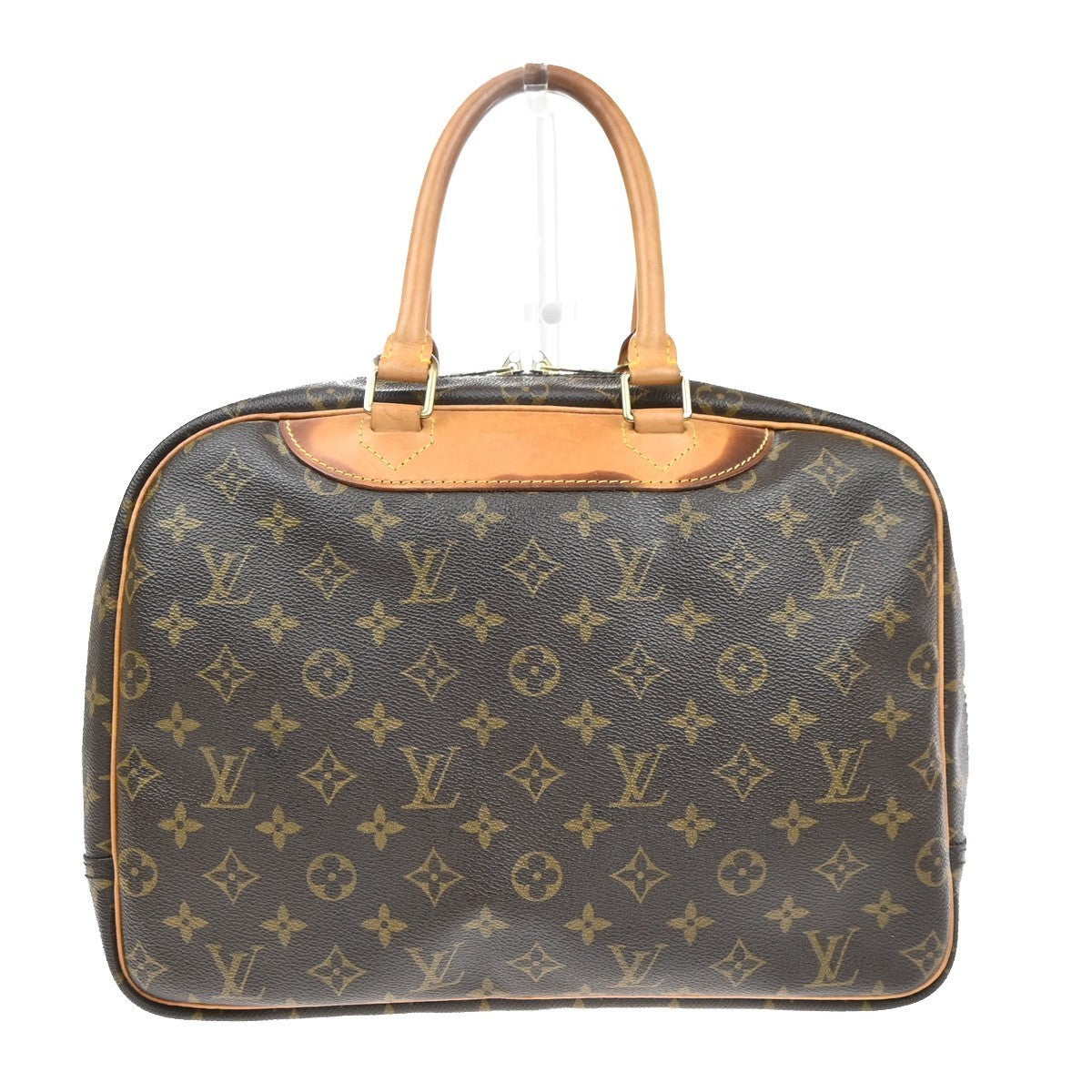 LOUIS VUITTON LV Logo Deauville Hand Bag Monogram Leather Brown M47270 82MA639