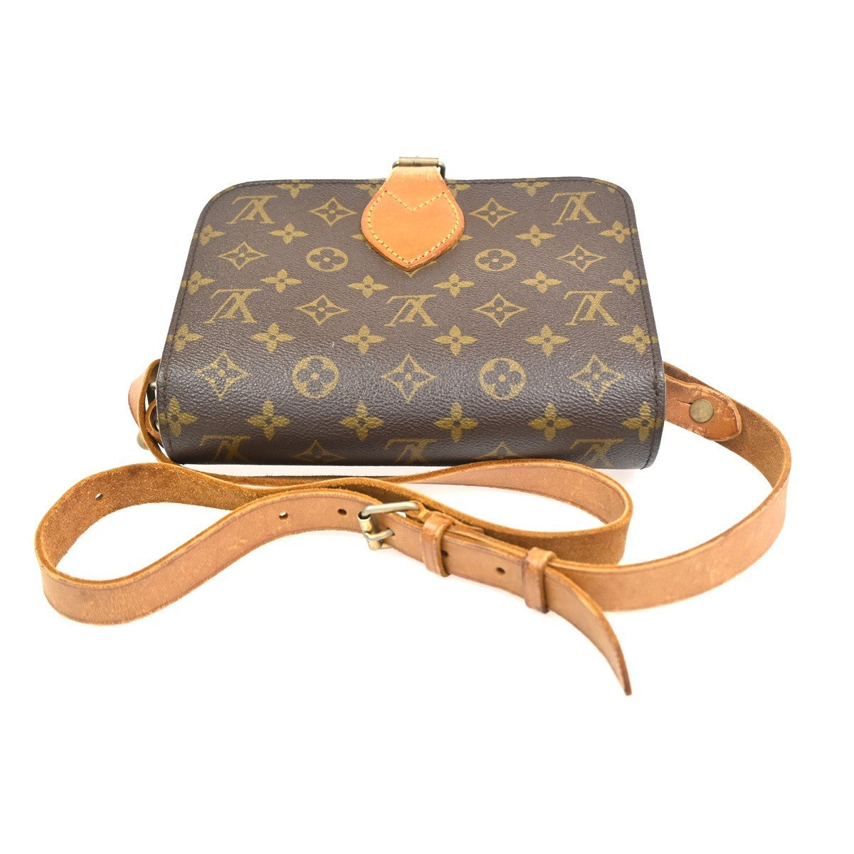 LOUIS VUITTON Cartouchiere MM Shoulder Bag Monogram Leather Brown M51253 33KC525